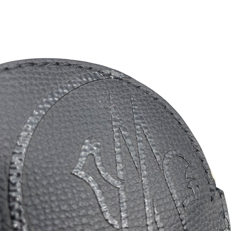 モンクレール MONCLER ショルダーポーチ ブラック レザー メンズ ポーチ
