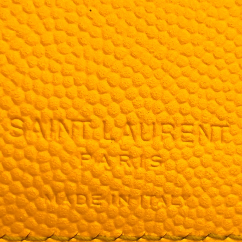 サンローラン SAINT LAURENT コンパクトウォレット 396307 イエロー レザー メンズ 二つ折り財布