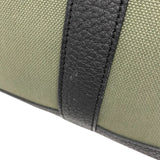 エルメス HERMES ガーデンパーティTPM B刻 カーキ×ブラック シルバー金具 トワル レディース トートバッグ