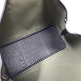 エルメス HERMES ガーデンパーティTPM B刻 カーキ×ブラック シルバー金具 トワル レディース トートバッグ