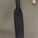 エルメス HERMES ガーデンパーティTPM B刻 カーキ×ブラック シルバー金具 トワル レディース トートバッグ