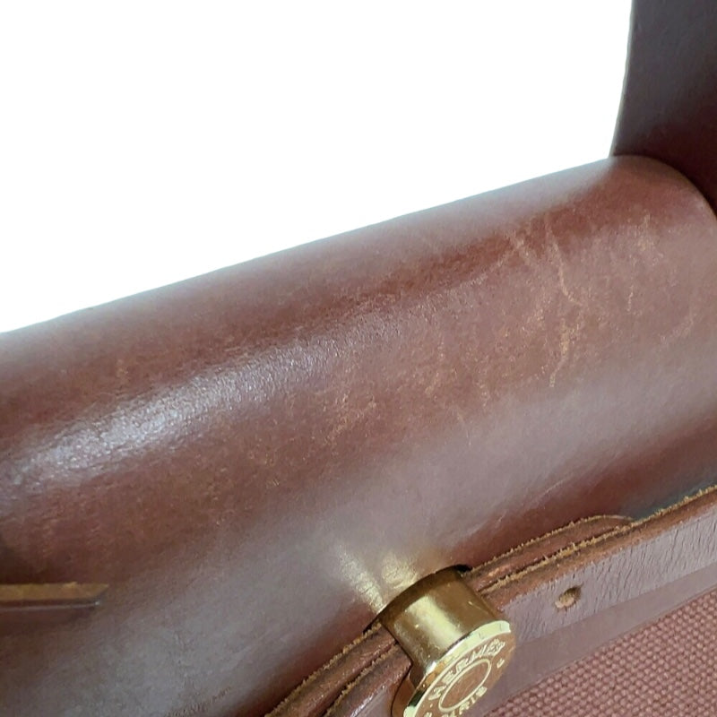 エルメス HERMES エールバックサックアドPM □E刻印　（2001年製造） ブラウン　ゴールド金具 トワル/ヴァッシュハンター レディース リュック・デイパック