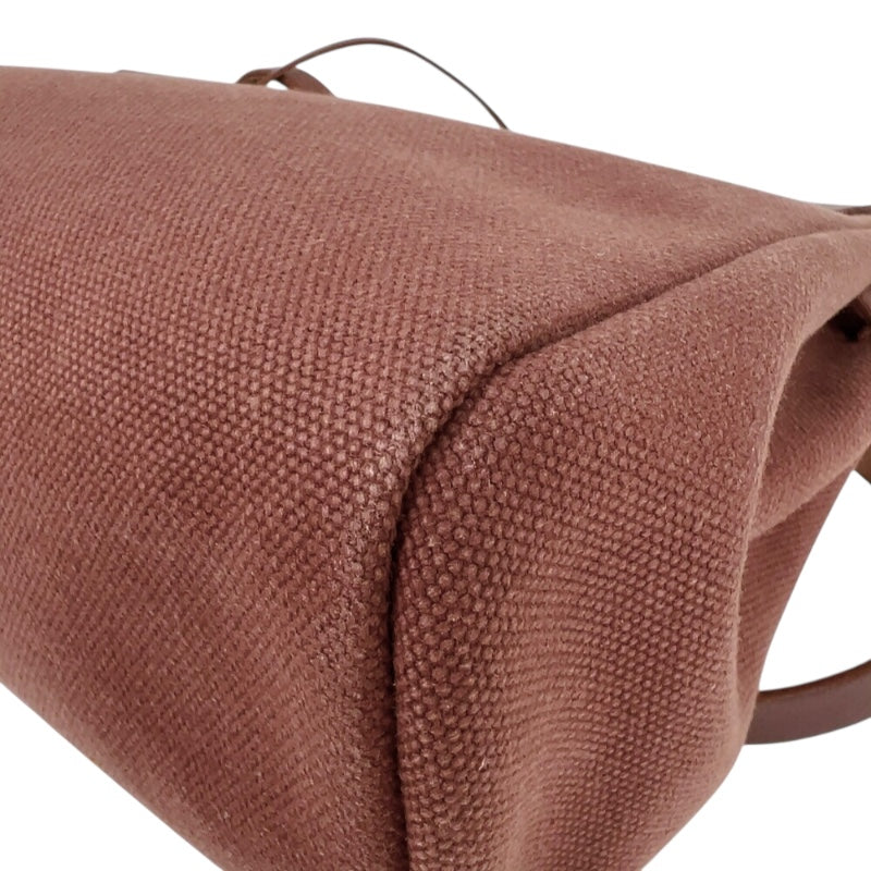 エルメス HERMES エールバックサックアドPM □E刻印　（2001年製造） ブラウン　ゴールド金具 トワル/ヴァッシュハンター レディース リュック・デイパック