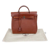 エルメス HERMES エールバックサックアドPM □E刻印　（2001年製造） ブラウン　ゴールド金具 トワル/ヴァッシュハンター レディース リュック・デイパック