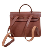 エルメス HERMES エールバックサックアドPM □E刻印　（2001年製造） ブラウン　ゴールド金具 トワル/ヴァッシュハンター レディース リュック・デイパック