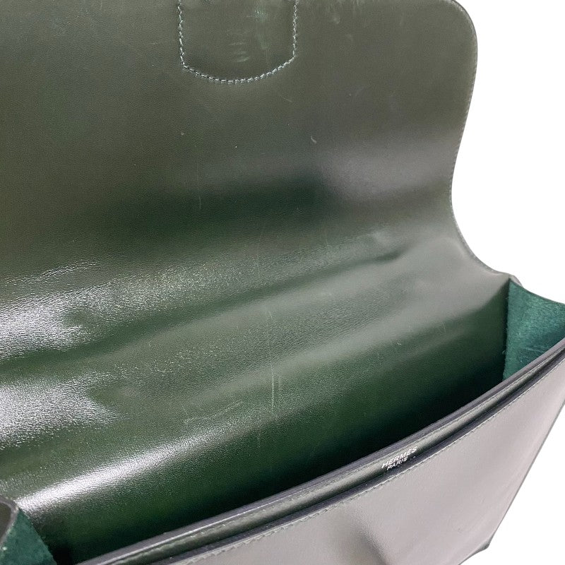 エルメス HERMES サックアデペッシュ27 □O刻 ヴェールフォンセ シルバー金具 ボックスカーフ メンズ ハンドバッグ
