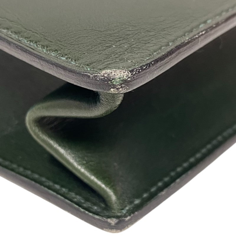エルメス HERMES サックアデペッシュ27 □O刻 ヴェールフォンセ シルバー金具 ボックスカーフ メンズ ハンドバッグ