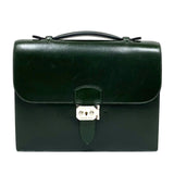 エルメス HERMES サックアデペッシュ27 □O刻 ヴェールフォンセ シルバー金具 ボックスカーフ メンズ ハンドバッグ