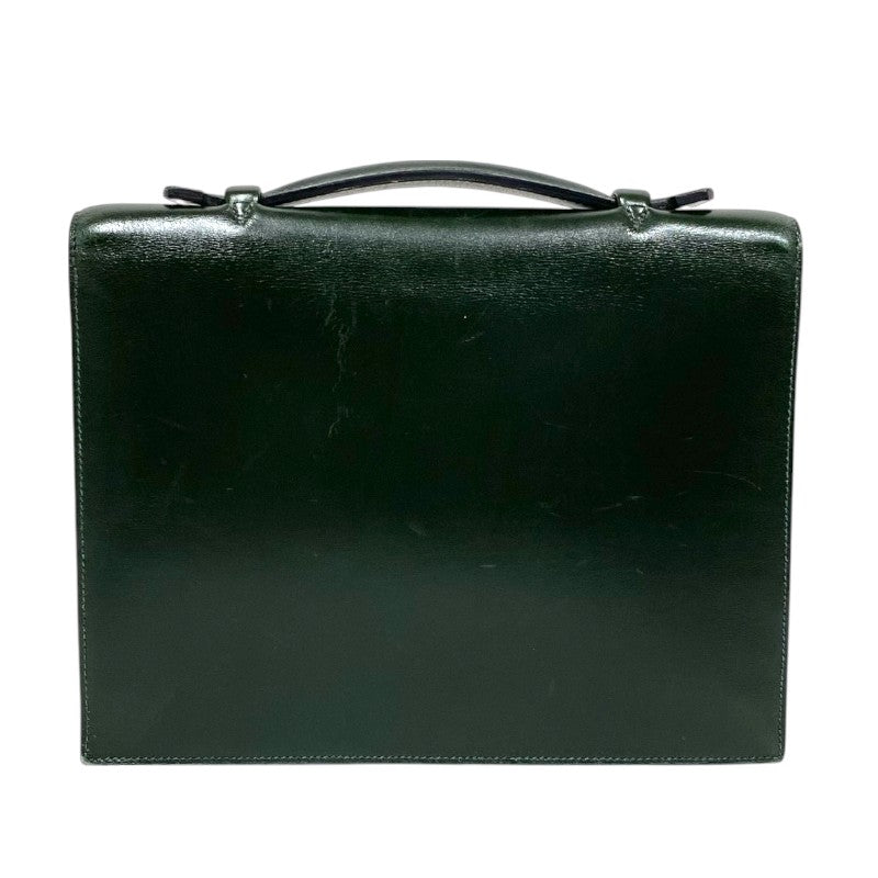 エルメス HERMES サックアデペッシュ27 □O刻 ヴェールフォンセ シルバー金具 ボックスカーフ メンズ ハンドバッグ