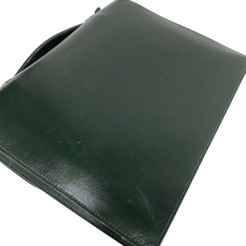 エルメス HERMES サックアデペッシュ27 □O刻 ヴェールフォンセ シルバー金具 ボックスカーフ メンズ ハンドバッグ