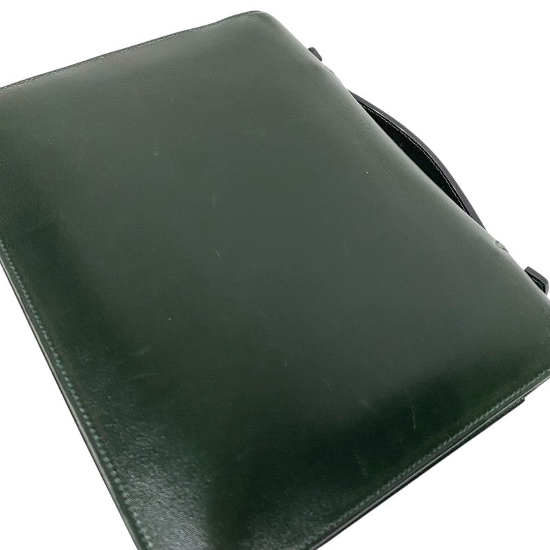 エルメス HERMES サックアデペッシュ27 □O刻 ヴェールフォンセ シルバー金具 ボックスカーフ メンズ ハンドバッグ