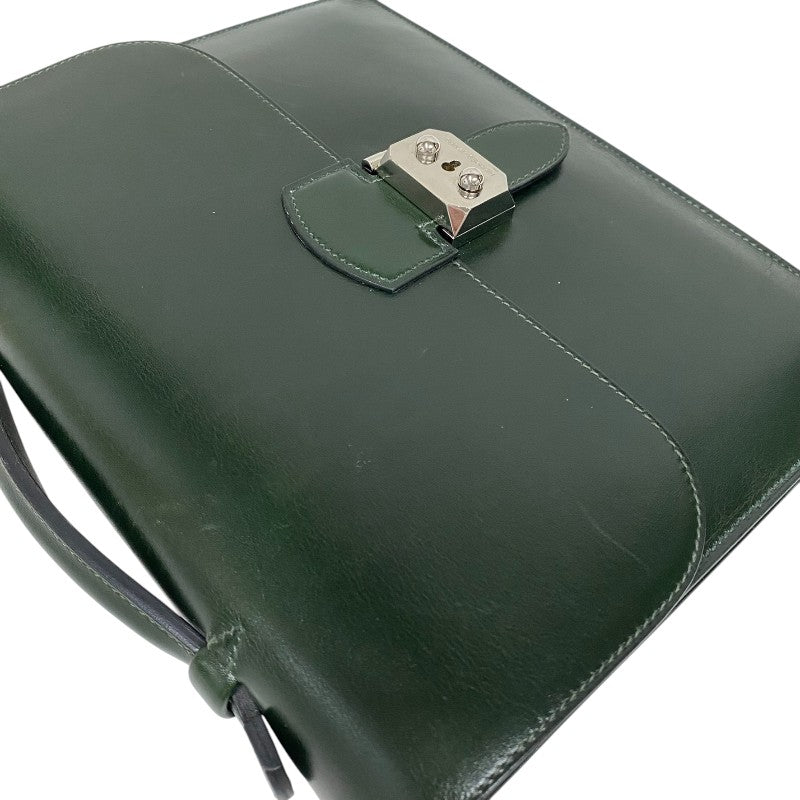 エルメス HERMES サックアデペッシュ27 □O刻 ヴェールフォンセ シルバー金具 ボックスカーフ メンズ ハンドバッグ