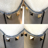 ヴァレンティノ VALENTINO ロックスタッズスモールボストンバッグ ドープ/ゴールド金具 カーフ カーフ レディース ハンドバッグ
