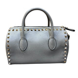 ヴァレンティノ VALENTINO ロックスタッズスモールボストンバッグ ドープ/ゴールド金具 カーフ カーフ レディース ハンドバッグ