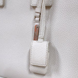 サンローラン SAINT LAURENT サックドジュール　スモール 464960 アイボリー　シルバー金具 カーフ レディース トートバッグ