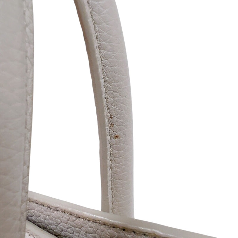 サンローラン SAINT LAURENT サックドジュール　スモール 464960 アイボリー　シルバー金具 カーフ レディース トートバッグ