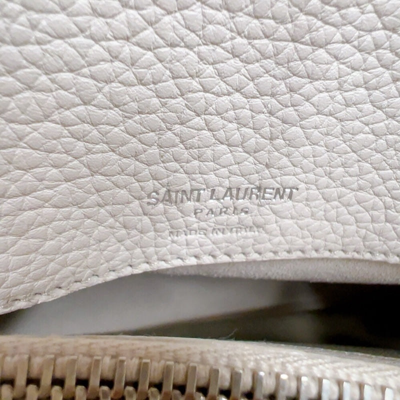 サンローラン SAINT LAURENT サックドジュール　スモール 464960 アイボリー　シルバー金具 カーフ レディース トートバッグ