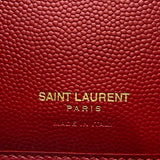 サンローラン SAINT LAURENT 2つ折り財布 403723 レッド×GD金具 グレインレザー レディース 二つ折り財布
