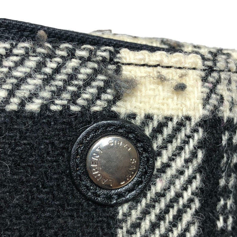 サンローラン SAINT LAURENT ノエ N S トートバッグ 631682 ブラック/ホワイト ウール・レザー レディース トートバッグ