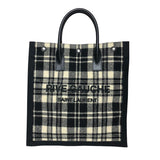 サンローラン SAINT LAURENT ノエ N S トートバッグ 631682 ブラック/ホワイト ウール・レザー レディース トートバッグ