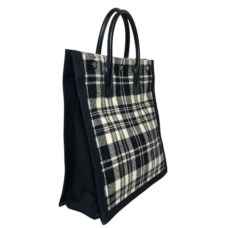 サンローラン SAINT LAURENT ノエ N S トートバッグ 631682 ブラック/ホワイト ウール・レザー レディース トートバッグ