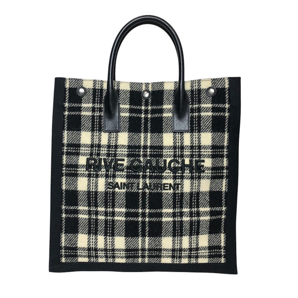 【SAINT LAURENT】 ノラ ロゴプレート トートバッグ ブラック org.jpg
