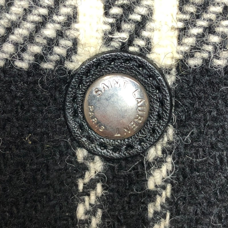 サンローラン SAINT LAURENT ノエ N S トートバッグ 631682 ブラック/ホワイト ウール・レザー レディース トートバッグ