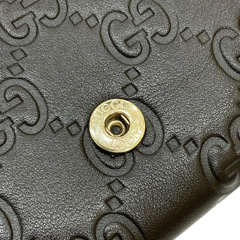 グッチ GUCCI グッチシマ 長財布 244946 ブラウン レザー レディース 長財布