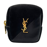 サンローラン SAINT LAURENT ジェイミーキューブポーチ 669964 ブラック スウェード・ラム レディース ポーチ