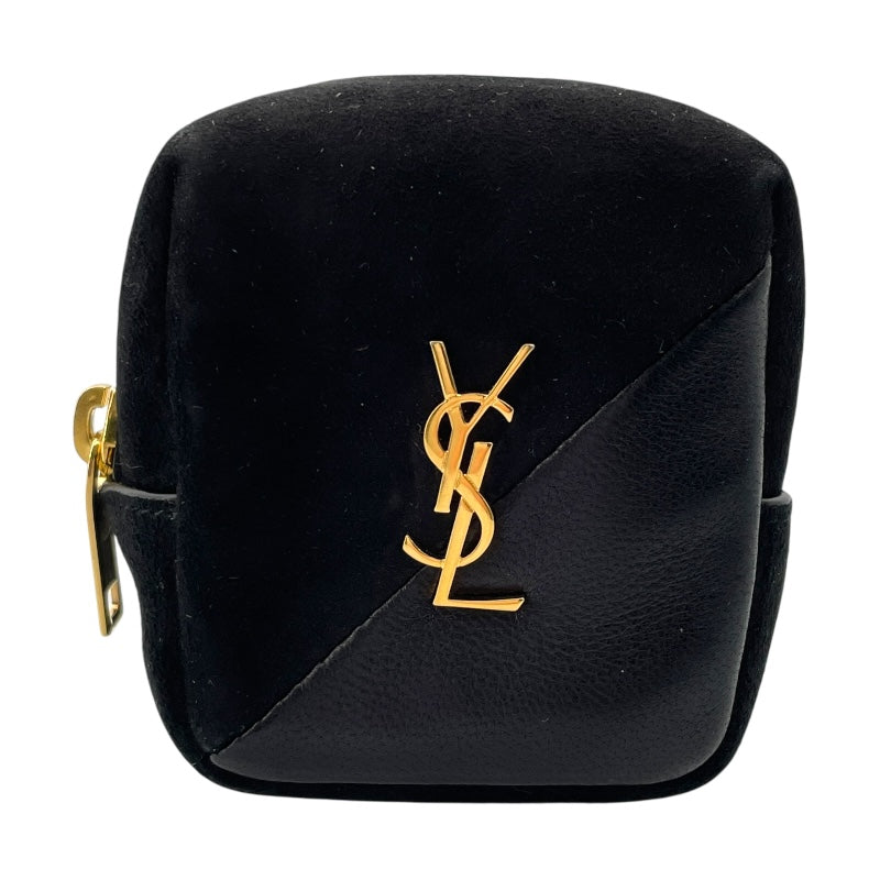サンローラン SAINT LAURENT ジェイミーキューブポーチ 669964 ブラック スウェード・ラム レディース ポーチ