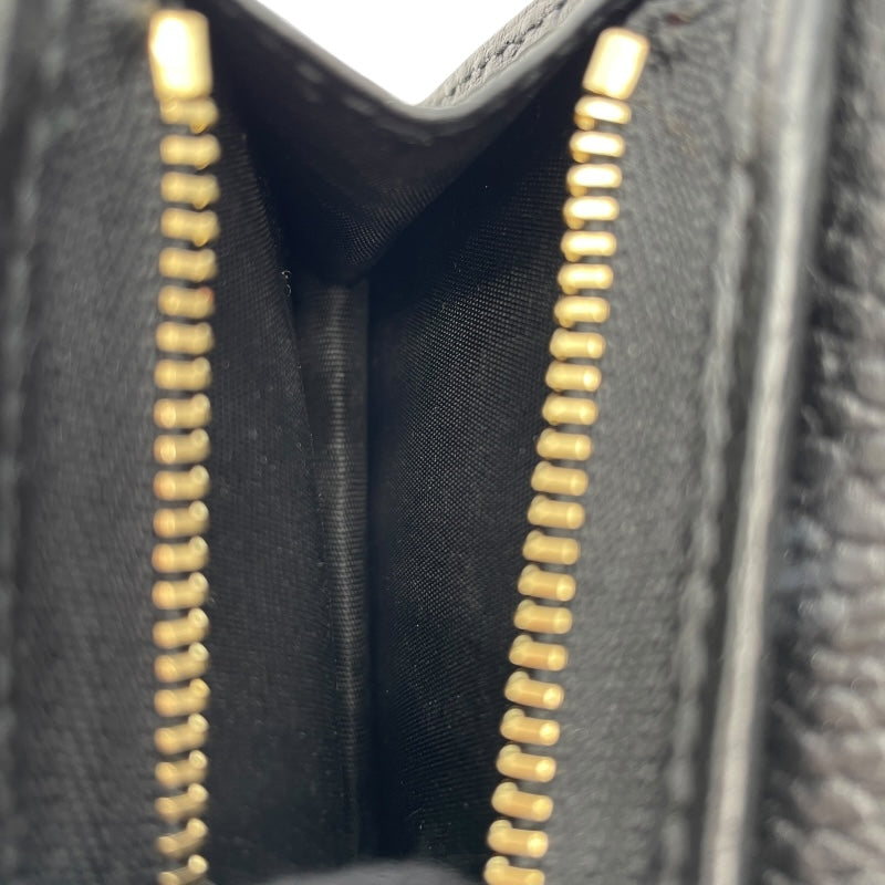 グッチ GUCCI GGマーモントウォレット 456126 ブラック レザー レディース 二つ折り財布