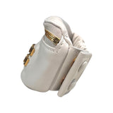 ミュウミュウ miu miu ミニポーチ付きブレスレット 5IB504 ホワイト レザー レディース ポーチ