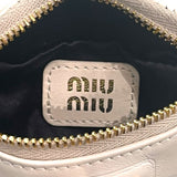 ミュウミュウ miu miu ミニポーチ付きブレスレット 5IB504 ホワイト レザー レディース ポーチ