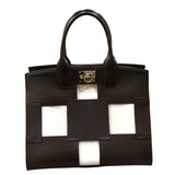 サルヴァトーレ・フェラガモ Salvatore Ferragamo スタジオボックス 211328 ブラック/シルバー金具 レザー レディース ハンドバッグ