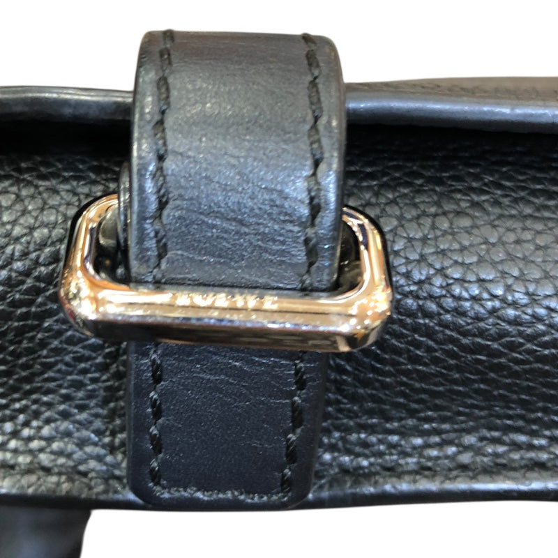 ロエベ LOEWE ミリタリーバムバッグ ブラック/シルバー金具 カーフ ユニセックス メッセンジャーバッグ