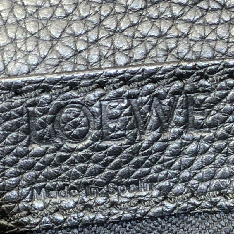 ロエベ LOEWE ミリタリーバムバッグ ブラック/シルバー金具 カーフ ユニセックス メッセンジャーバッグ