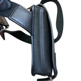 ロエベ LOEWE ミリタリーバムバッグ ブラック/シルバー金具 カーフ ユニセックス メッセンジャーバッグ