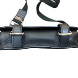 ロエベ LOEWE ミリタリーバムバッグ ブラック/シルバー金具 カーフ ユニセックス メッセンジャーバッグ