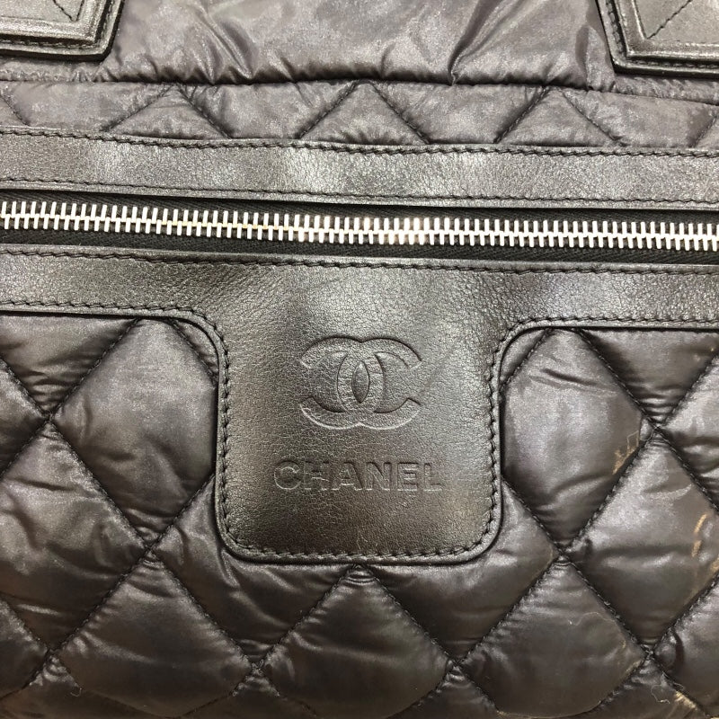 シャネル CHANEL コココクーン スモール トートバッグ A48610 ブラック　SV金具 ナイロン レディース トートバッグ