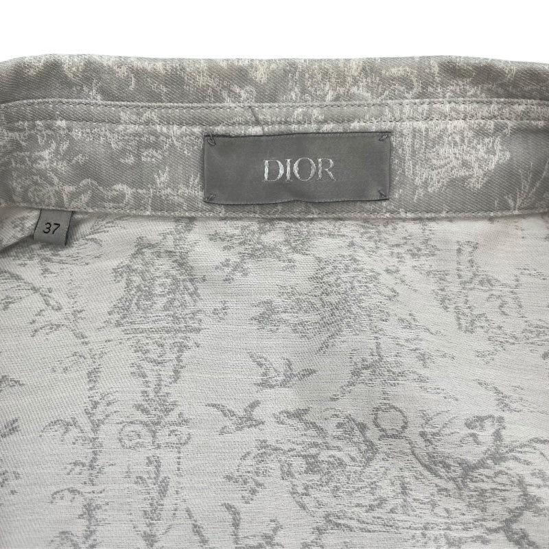 クリスチャン・ディオール Christian Dior トワルドジュイ総柄長袖シャツ 923C501W8455 グレー コットン メンズ 長袖シャツ