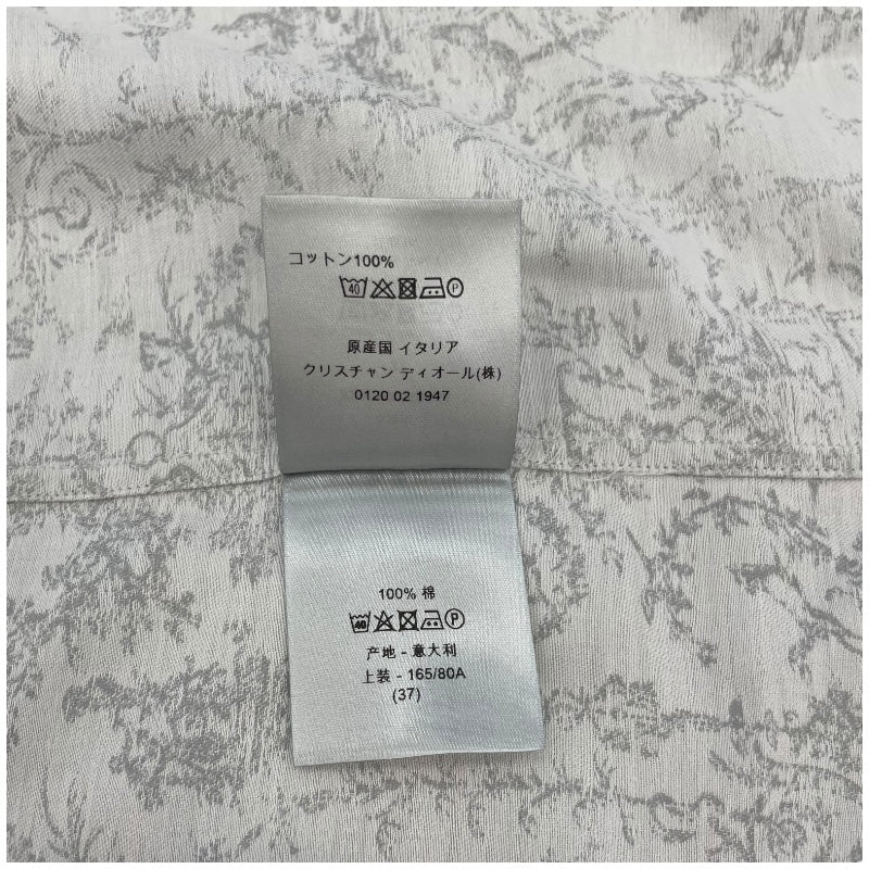 クリスチャン・ディオール Christian Dior トワルドジュイ総柄長袖シャツ 923C501W8455 グレー コットン メンズ 長袖シャツ