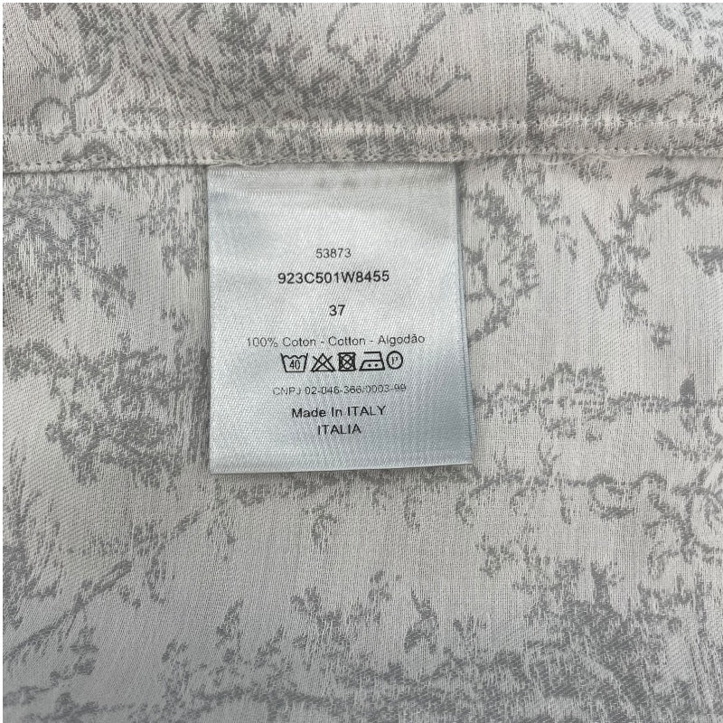 クリスチャン・ディオール Christian Dior トワルドジュイ総柄長袖シャツ 923C501W8455 グレー コットン メンズ 長袖シャツ