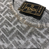 フェンディ FENDI ズッカ柄Tシャツ グレー ナイロン ナイロン レディース 半袖Ｔシャツ