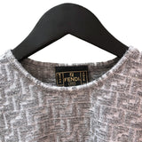 フェンディ FENDI ズッカ柄Tシャツ グレー ナイロン ナイロン レディース 半袖Ｔシャツ