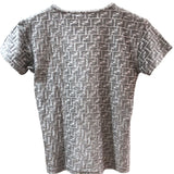 フェンディ FENDI ズッカ柄Tシャツ グレー ナイロン ナイロン レディース 半袖Ｔシャツ