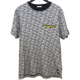 モンクレール MONCLER × FRAGMENT ロゴ総柄プリントTシャツ 80006 ブラック コットン メンズ 半袖Ｔシャツ