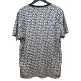 モンクレール MONCLER × FRAGMENT ロゴ総柄プリントTシャツ 80006 ブラック コットン メンズ 半袖Ｔシャツ