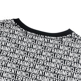 モンクレール MONCLER × FRAGMENT ロゴ総柄プリントTシャツ 80006 ブラック コットン メンズ 半袖Ｔシャツ