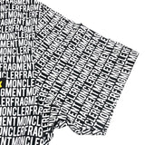 モンクレール MONCLER × FRAGMENT ロゴ総柄プリントTシャツ 80006 ブラック コットン メンズ 半袖Ｔシャツ
