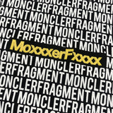 モンクレール MONCLER × FRAGMENT ロゴ総柄プリントTシャツ 80006 ブラック コットン メンズ 半袖Ｔシャツ